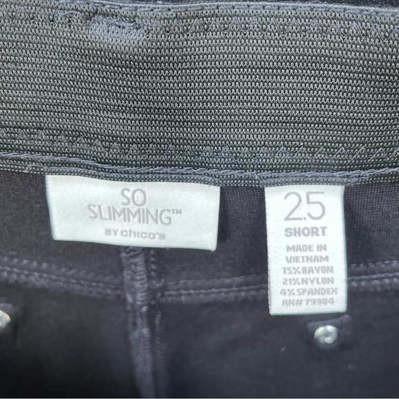 Chico’s So Slimming Black Pants Sz 14 Short U.S. 2.5 Short - Picture 3 of 15